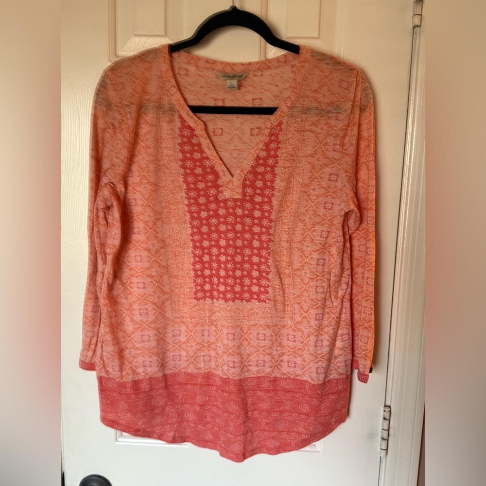 Lucky brand paisley long sleeve shirt L